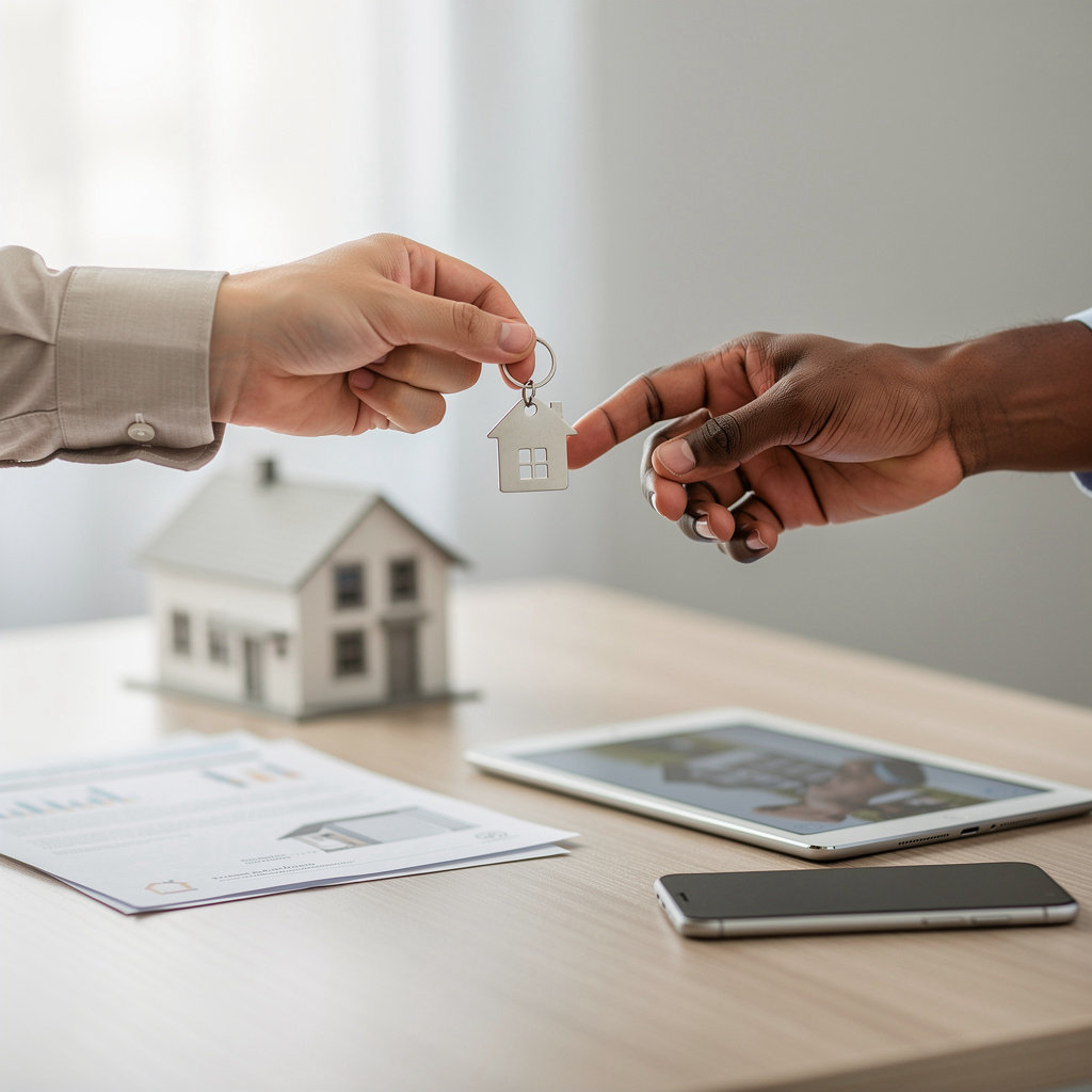 Michael Goris - REAL Brokerage agent discussing real estate plans with clients in San Diego, representing commitment to personalized service