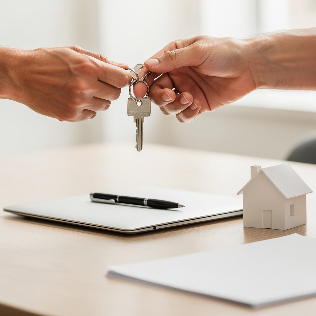 Michael Goris - REAL Brokerage agent reviewing property documents with clients in San Diego